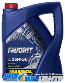 MANNOL FAVORIT 15W50 SL/CF-4 мин 5л (7510) (4 в уп)