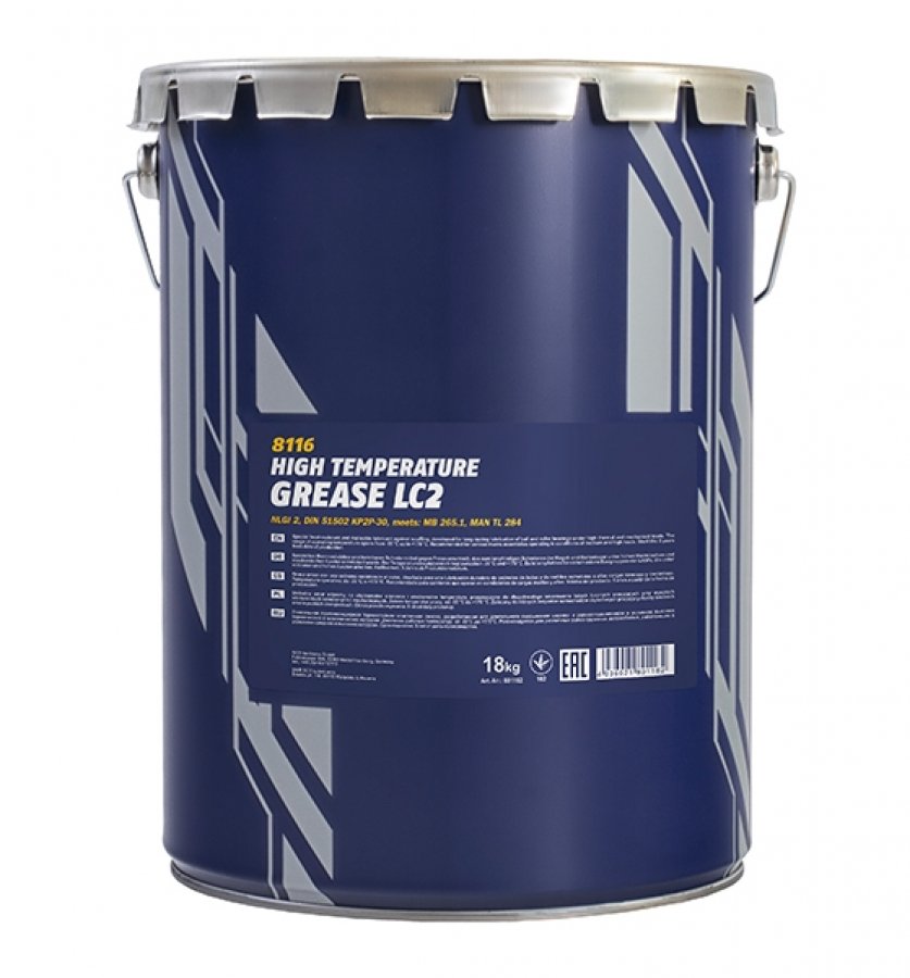 MANNOL Термостойкая пластичная смазка/LC2 High Temperature Grease (синяя) 18кг /8116/