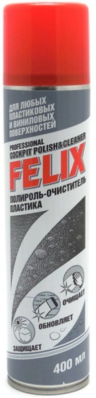 FELIX Полироль пластика аэрозоль (ваниль) 400мл (12 в уп)