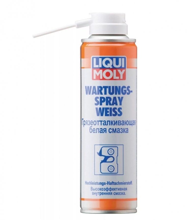 LM Грязеотталкивающая белая смазка Wartungs-Spray weiss 0,25л (3953)