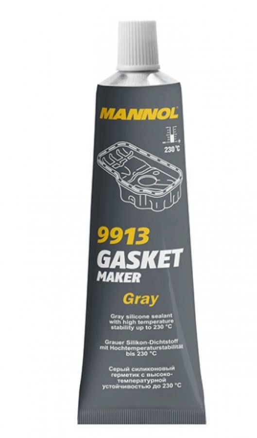 MANNOL Герметик силиконовый серый/Gasket Maker Grey (от -40 С до +230 С) 85гр /9913/ (12 в уп)