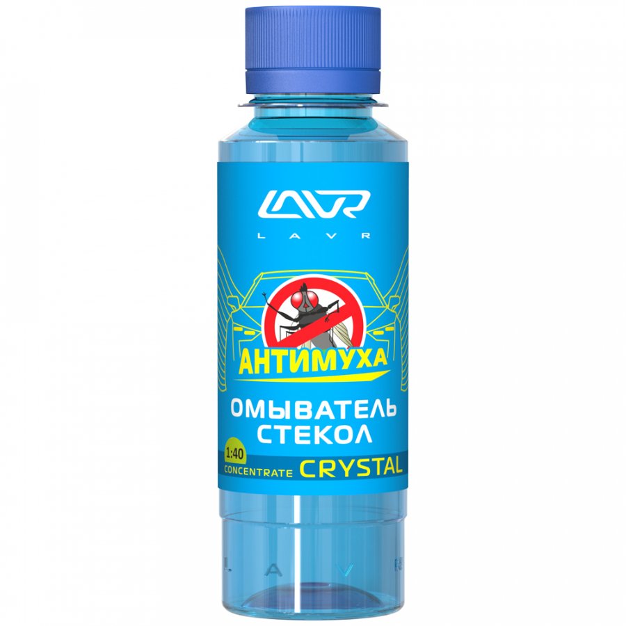 LAVR 1225 Омыватель стекол концентрат "Антимуха" Crystal 120мл (36 в уп)
