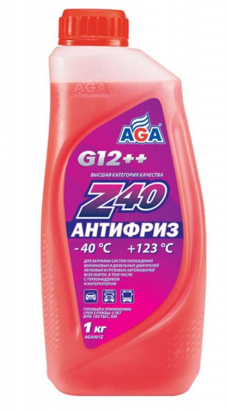 AGA- Z40 Антифриз красный 1л (10 в уп)