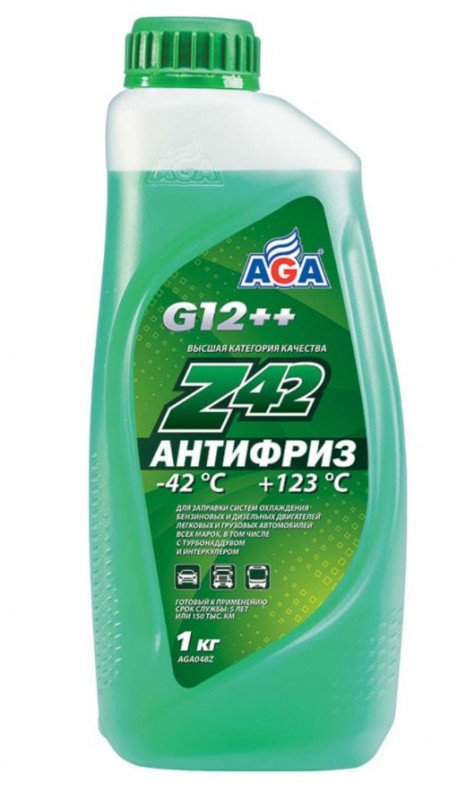 AGA- Z42 Антифриз зеленый 1л (10 в уп)