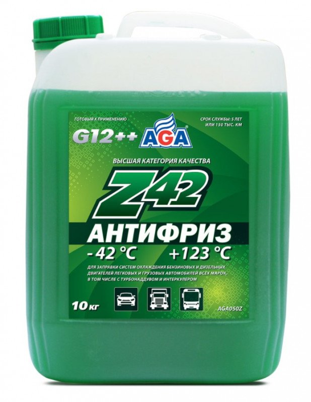 AGA- Z42 Антифриз зеленый 10л