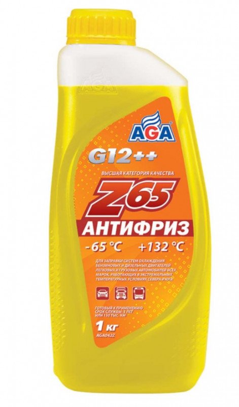 AGA- Z65 Антифриз желтый 1л (10 в уп)