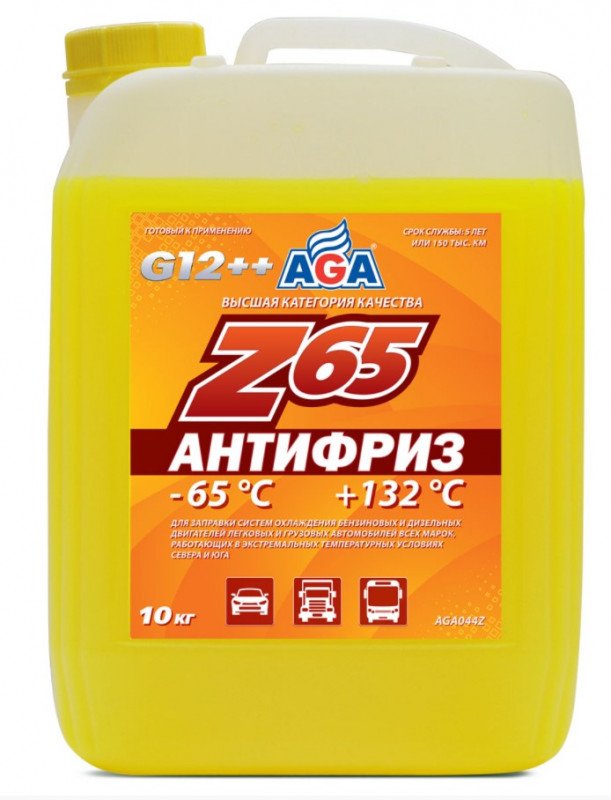 AGA- Z65 Антифриз желтый 10л