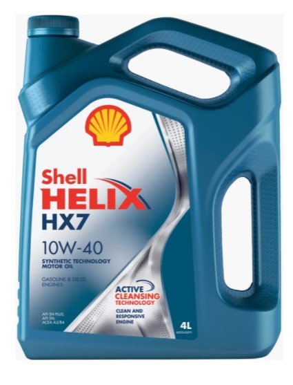 SHELL HELIX HX7 10W40 4л п/с (синий) (4 уп)