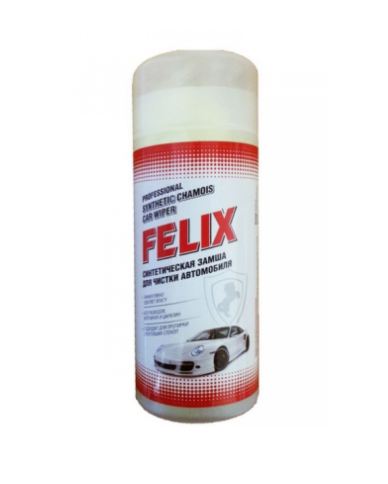 Замша синтетич. FELIX д/чистки автомобиля (в тубе) (12 в уп)