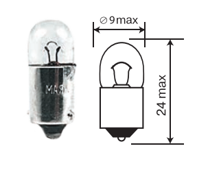 Лампа Маяк A 12- 1 BA9S /61201/ (100 в уп)