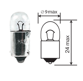 Лампа Маяк A 24- 1 BA9S /62401/ (100 в уп)