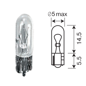 Лампа Маяк Aбц 12- 1,2 W2x4.6d /61212бц/ (100 в уп)
