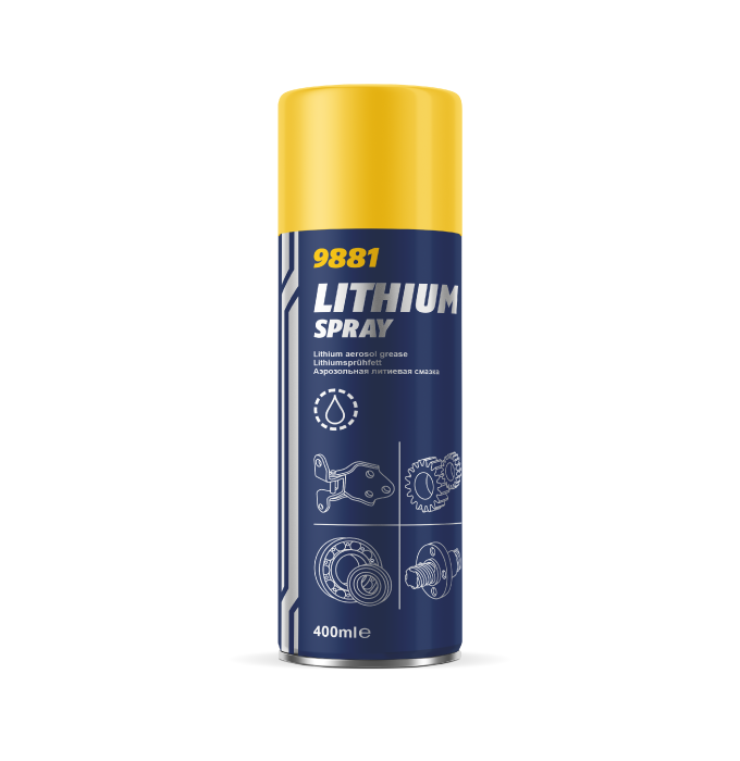 MANNOL Смазка литиевая/Lithium spray 400мл /9881/ (24 в уп)