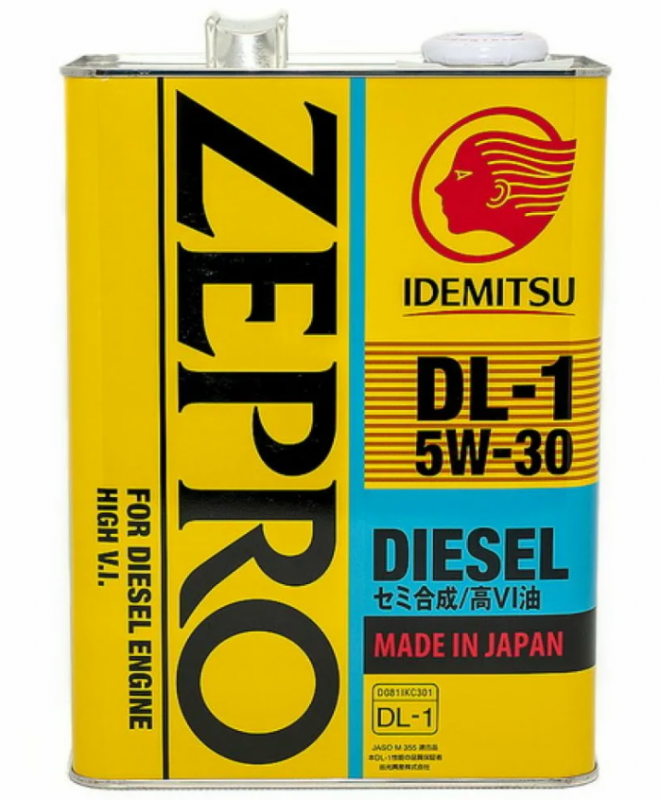 IDEMITSU Zepro DIESEL 5W30 DL-1 синт 4л (6 в уп)