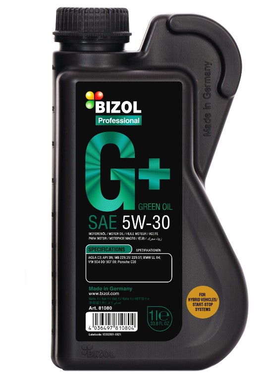 BIZOL Green Oil+ 5W30 синт 1л (12 в уп) /81080/