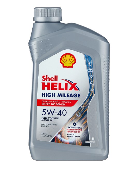 SHELL HELIX High Mileage 5W40 1л синт (12 в уп)