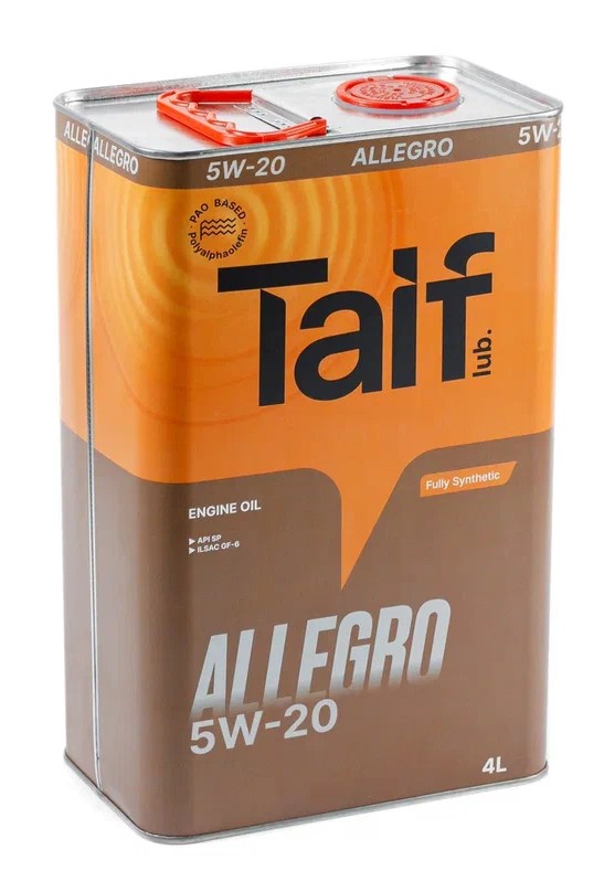 TAIF ALLEGRO 5W-20 PAO SP,GF-6A синт 4л (4 в уп)
