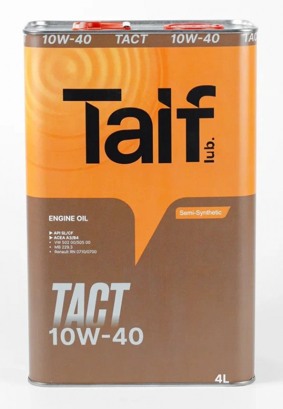TAIF TACT 10W-40 SL/CF,A3/B4 п/синт 4л (4 в уп)