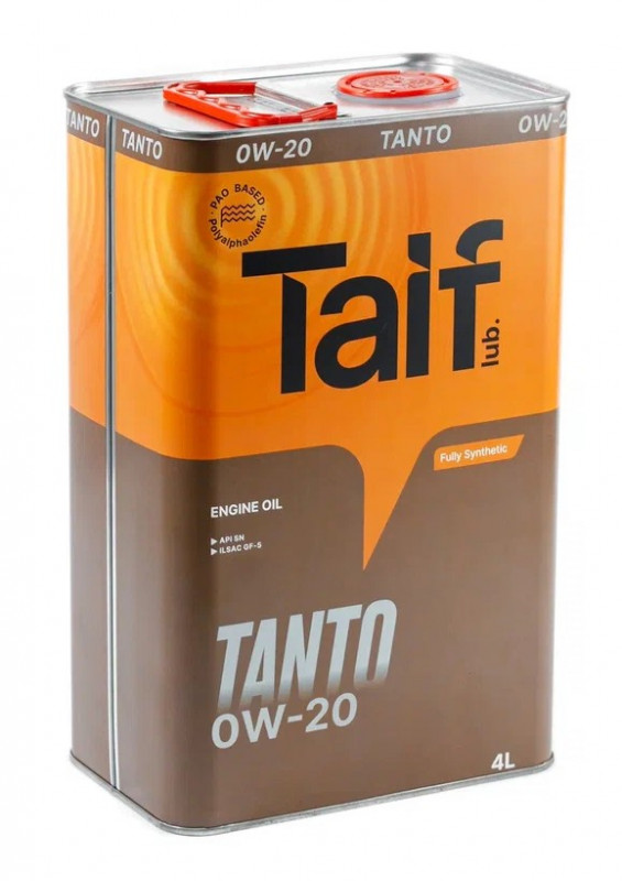 TAIF TANTO 0W-20 PAO SN,GF-5 синт 4л (4 в уп)