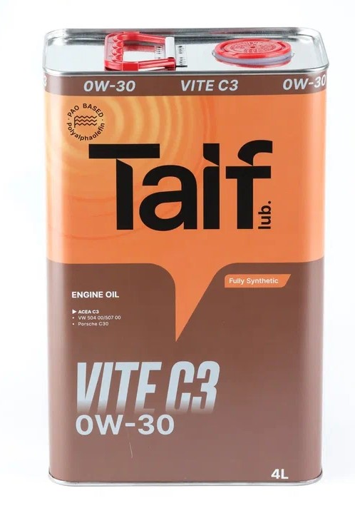 TAIF VITE C3 0W-30 PAO SN,C3 синт 4л ( 4 в уп)