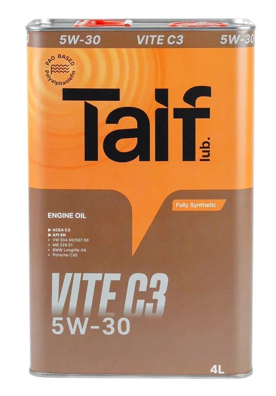 TAIF VITE C3 5W-30 PAO SN,C3 синт 4л (4 в уп)