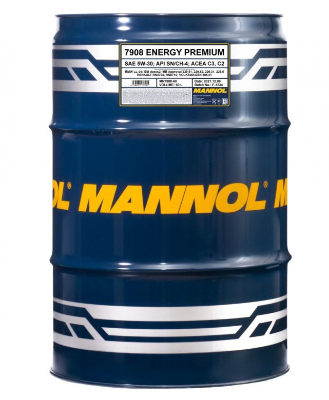 MANNOL Energy Premium 5W30 синт 60л (7908)