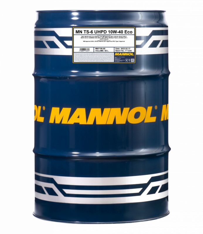 MANNOL TS-6 UHPD Eco 10W40 синт 60л (7106)