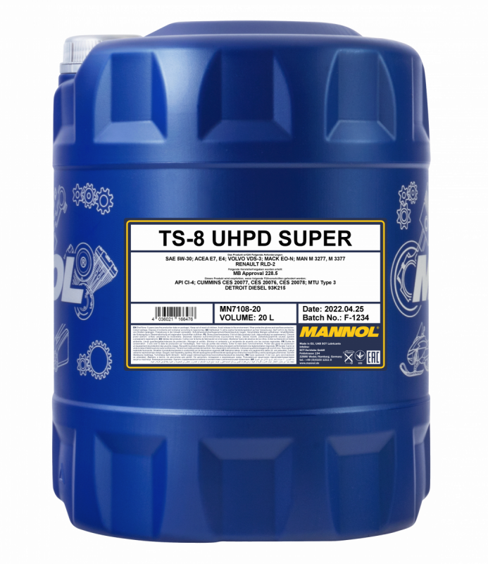 MANNOL TS-8 UHPD Super 5W30 CI-4 E7 синт 20л (7108)