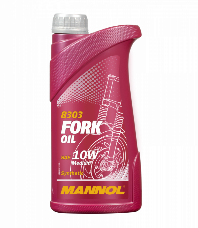MANNOL Fork oil 10W для вилок мототехники и амортизаторов синт 1л (8303) (20 в уп)