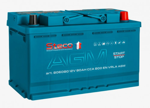 АКБ STECO AGM 6CT 80Ah о.п. (EN800) 315*175*190