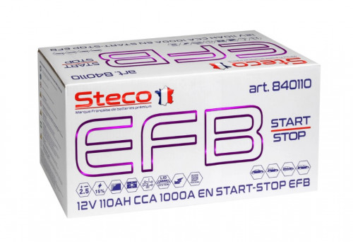 АКБ STECO EFB EURO 6CT 110Ah о.п. (EN950) 394*175*190