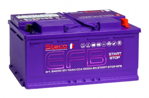 АКБ STECO EFB EURO 6CT 110Ah о.п. (EN950) 394*175*190