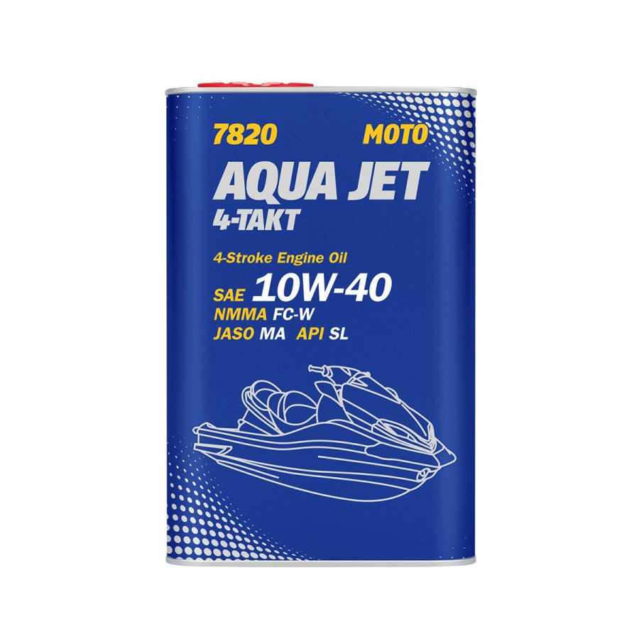 MANNOL 4-TAKT Aqua Jet 10W40 SL NMMA FC-W JASO MA п/синт 1л (7820) (12 в уп)