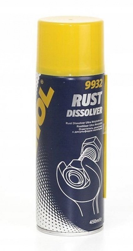 MANNOL Очиститель ржавчины Molibden/Rust Dissolver/Rostloeser Ultra 450мл /9932/ (24 в уп)