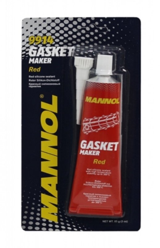 MANNOL Герметик силиконовый красный/Gasket Maker Red (от -50 С до +300 С) 85гр /9914/ (12 в уп)