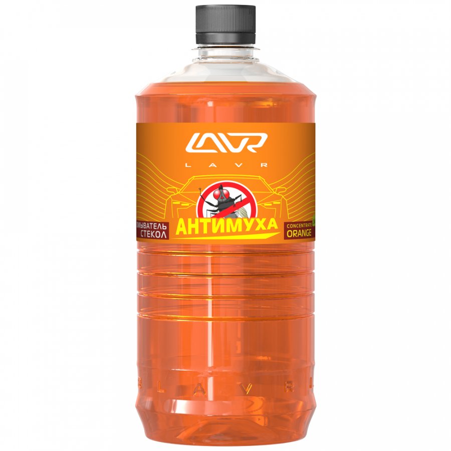 LAVR 1217 Омыватель стекол концентрат "Антимуха" Orange 1000мл (12 в уп)