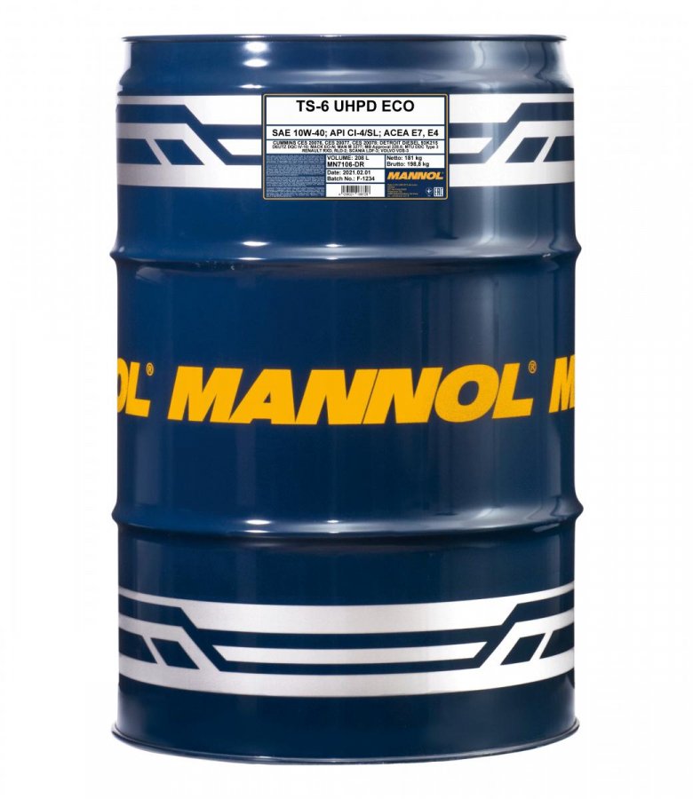 MANNOL TS-6 UHPD Eco 10W40 п/синт 208л (7106)