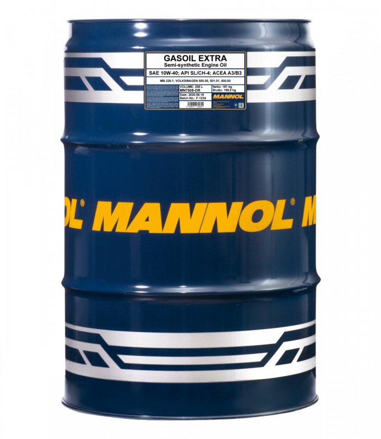 MANNOL Gasoil Extra 10w40 п/синт 208л (7508)