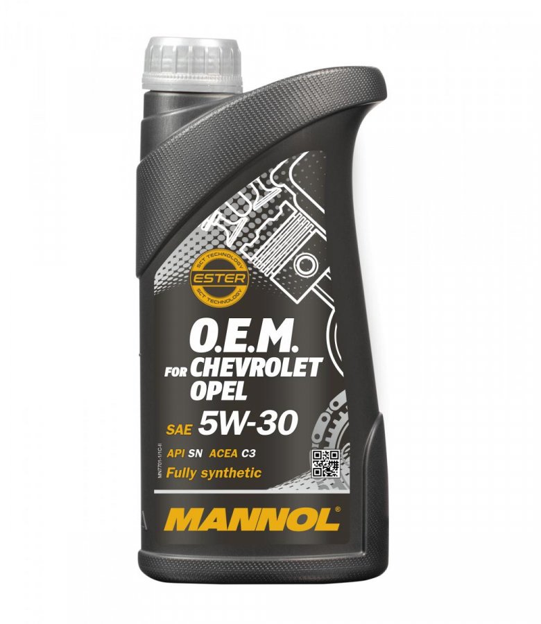 MANNOL O.E.M. for CHEVROLET OPEL 5W30 синт 1л (7701) (12 в уп)